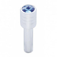 Chrome Door Lock Knob With 7/16" - Amber, Blue, Clear, Green or Purple Crystal (2pc/set)