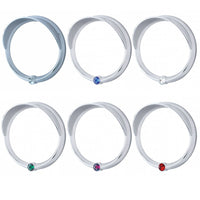 Signature Series Speed/Tachometer Gauge Bezel With Visor For Freightliner - Indented, Blue, Green, Clear, Purple, or Red Crystal