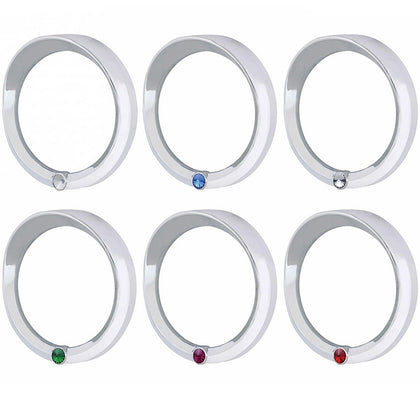 Signature Series Speed/Tachometer Gauge Bezel With Visor For 2006+ Peterbilt - Indented, Blue, Red, Clear, Green or Purple Crystal