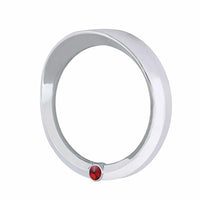 Signature Series Speed/Tachometer Gauge Bezel With Visor For 2006+ Peterbilt - Indented, Blue, Red, Clear, Green or Purple Crystal