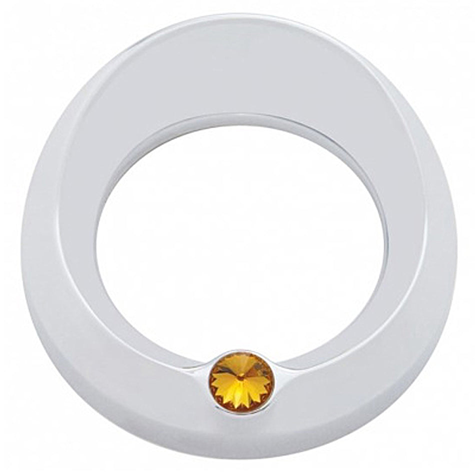 Signature Series Gauge Bezel With Visor & Crystal For 3-3/4" DIA Speed/Tachometer Gauge (Various Colored Crystals)