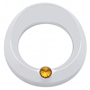Signature Series Gauge Bezel With Visor & Crystal For 3-3/4" DIA Speed/Tachometer Gauge (Various Colored Crystals)