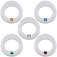Signature Series Gauge Bezel With Visor & Crystal For 3-3/4" DIA Speed/Tachometer Gauge (Various Colored Crystals)
