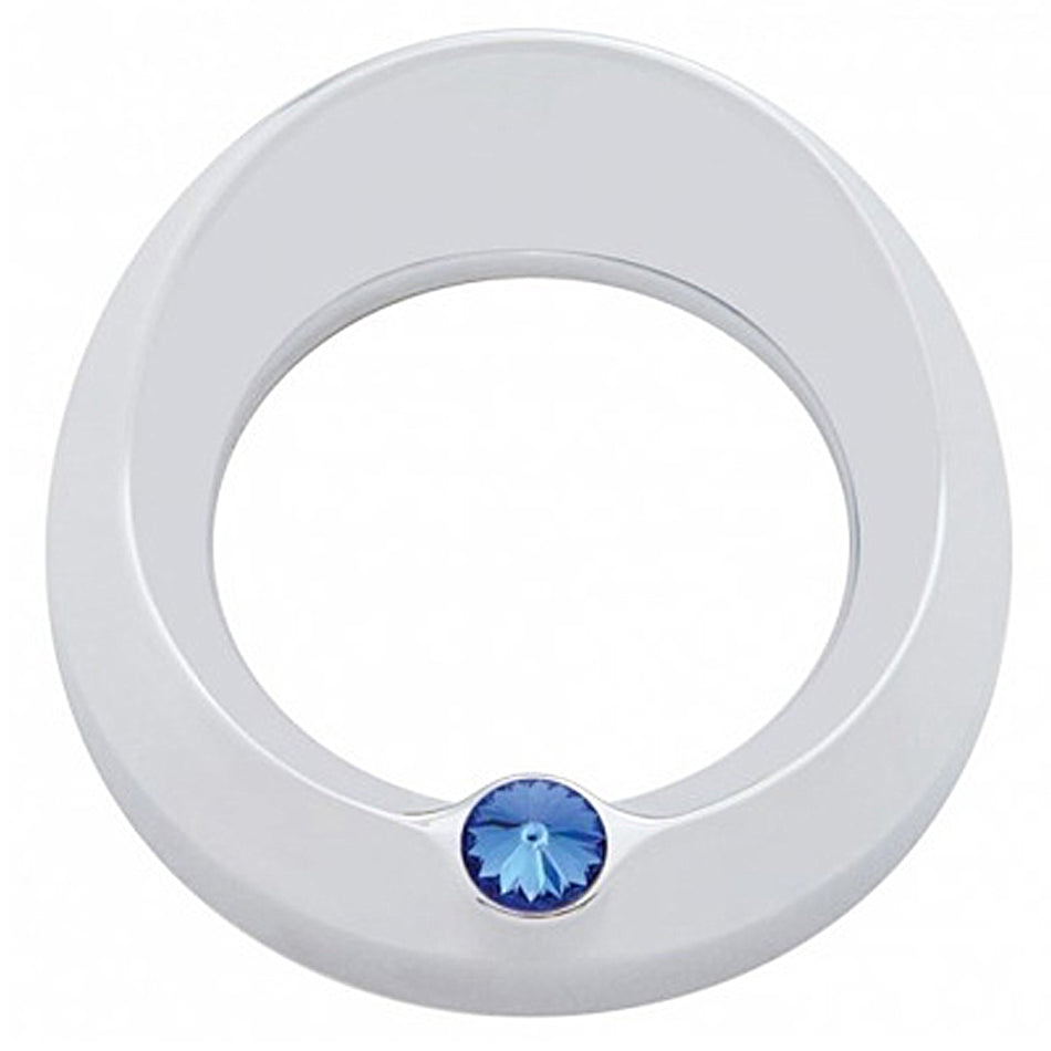 Signature Series Gauge Bezel With Visor & Crystal For 3-3/4" DIA Speed/Tachometer Gauge (Various Colored Crystals)