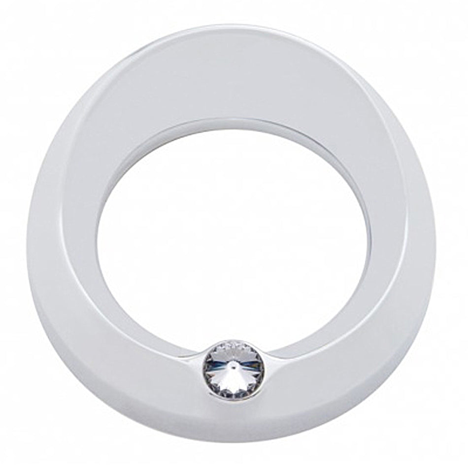 Signature Series Gauge Bezel With Visor & Crystal For 3-3/4" DIA Speed/Tachometer Gauge (Various Colored Crystals)