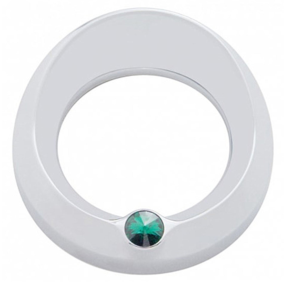 Signature Series Gauge Bezel With Visor & Crystal For 3-3/4" DIA Speed/Tachometer Gauge (Various Colored Crystals)