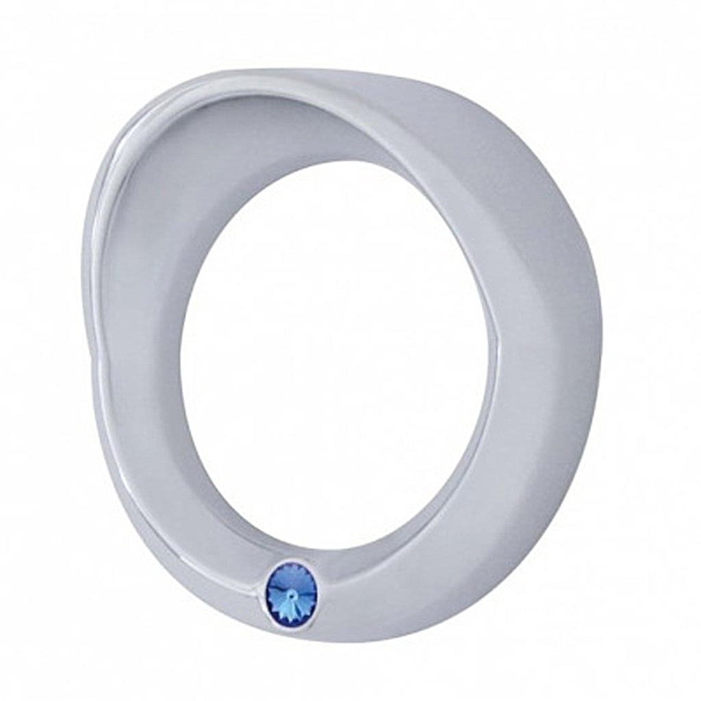 Signature Series Small Gauge Bezel With Visor For 2006+ Peterbilt (Various Colored Crystals)