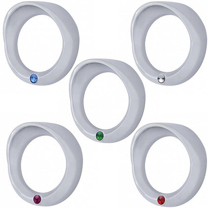 Signature Series Small Gauge Bezel With Visor For 2006+ Peterbilt (Various Colored Crystals)