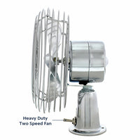 United Pacific - Chrome 6" Heavy Duty Fan - 12V