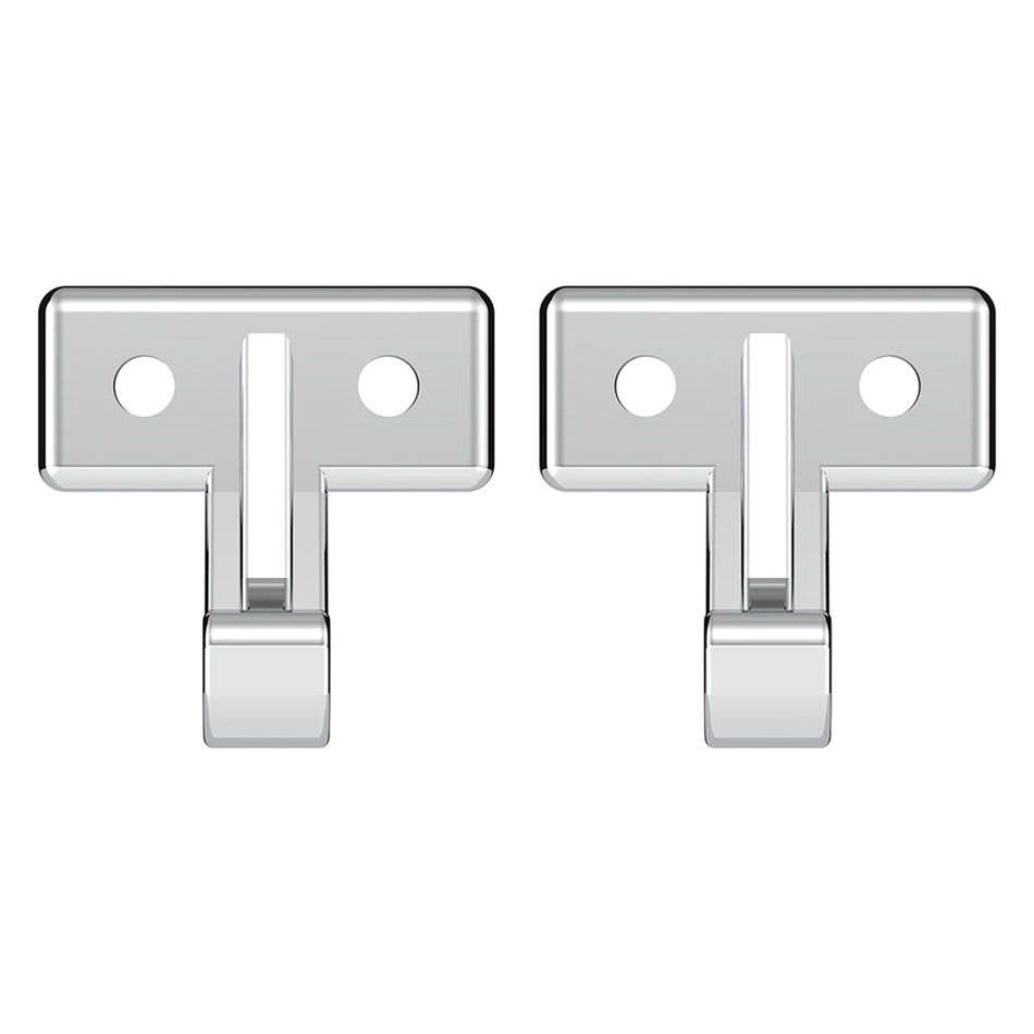 Chrome Plastic Sun Visor Hooks For Kenworth W900 (1990-2005) And T800/T600 (1986-2005) (2-Pack)