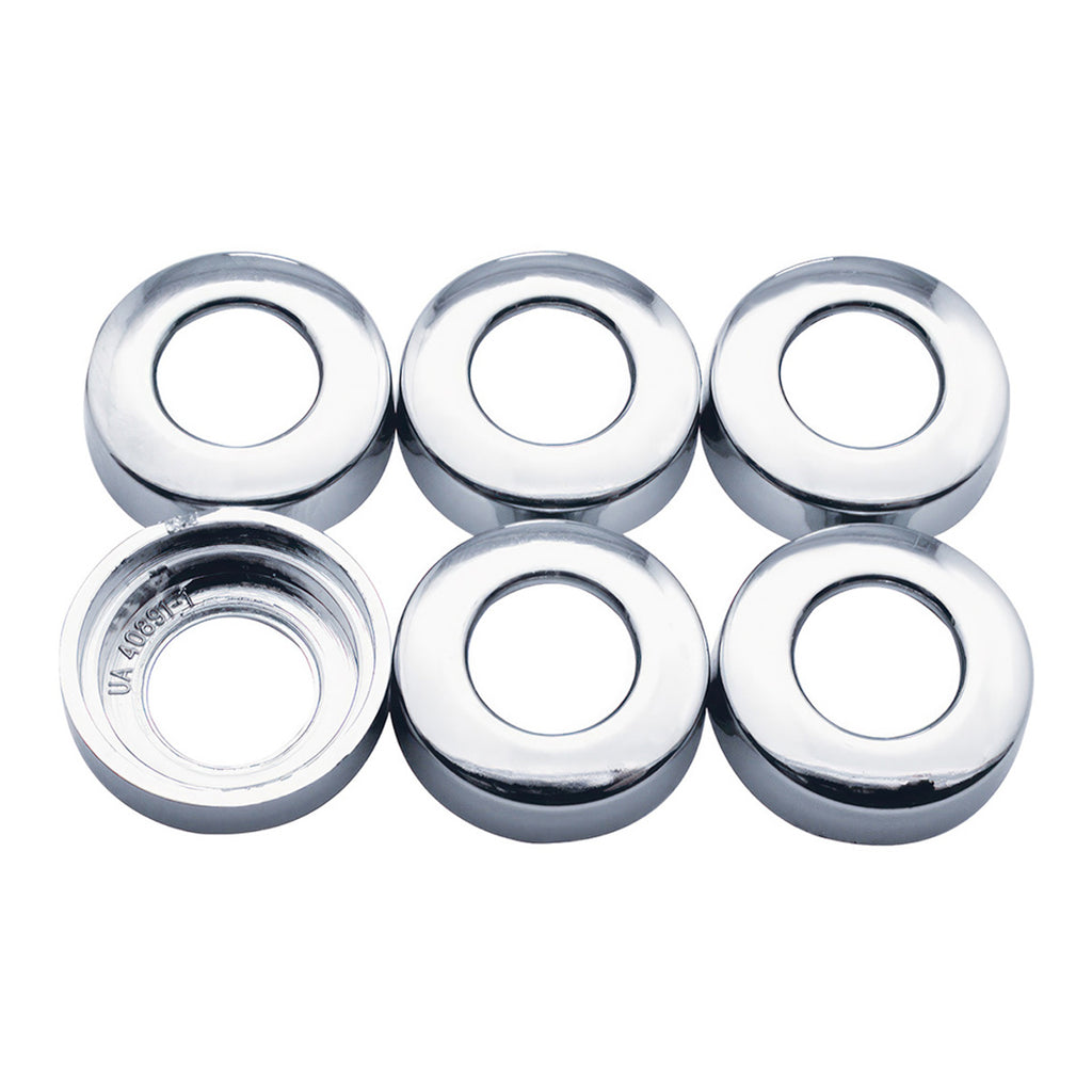 Chrome Plastic Toggle Switch Nut Covers For Diameter Round Nut (6-Pack)