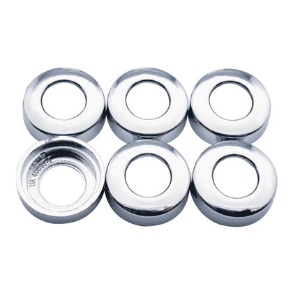 Chrome Plastic Toggle Switch Nut Covers For Diameter Round Nut (6-Pack)