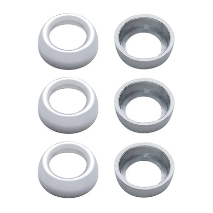 Chrome Plastic Toggle Switch Nut Cover For Peterbilt (Card Of 6)