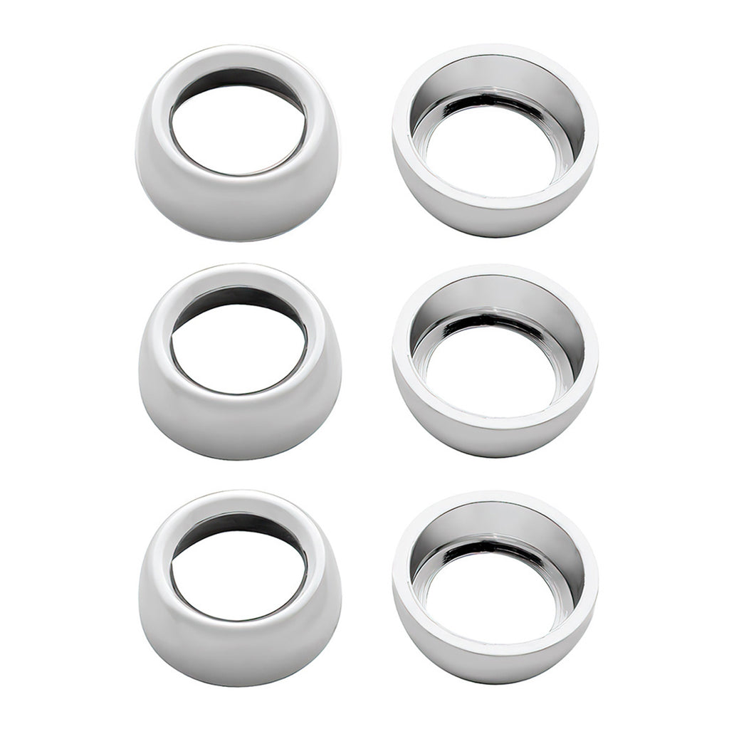 United Pacific - Chrome Plastic Toggle Switch Nut Cover For Freightliner (Card Of 6)