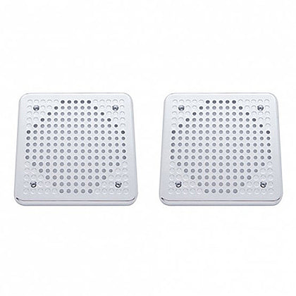 Chrome 5-5/8" Square Speaker Cover For Various Kenworth Models (Pair)