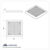 Chrome 5-5/8" Square Speaker Cover For Various Kenworth Models (Pair)