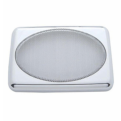 Chrome 7" X 4-7/8" Speaker Cover For Various Peterbilt Models, Snap-On (Card of 2)