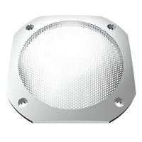 Chrome 4-1/2" Square Speaker Cover For International 9900 (1999-2017), 9400/9300/9200 (1997-2010)