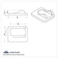 United Pacific - Chrome Plastic Rocker Switch Cover For Peterbilt - Fifth Wheel