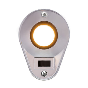 Chrome Plastic Teardrop Style Dome Light Cover For Kenworth T600/T660/T800/W900