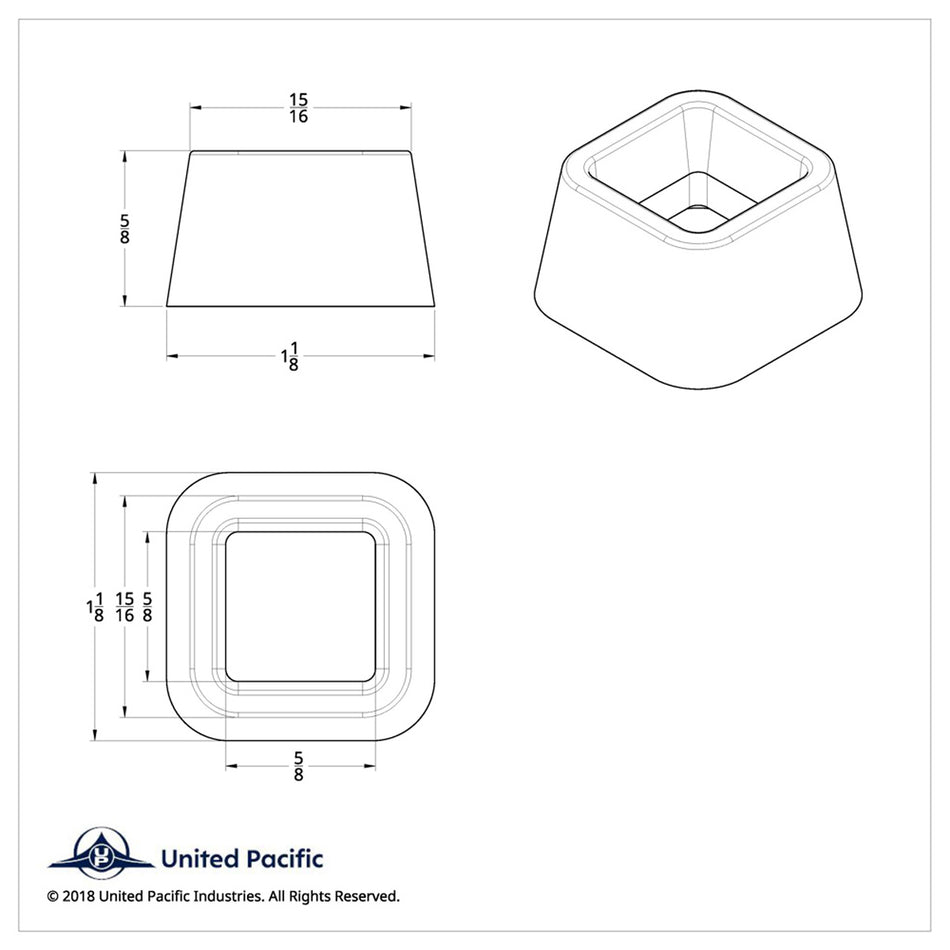 United Pacific - Turn Indicator Trim For Kenworth