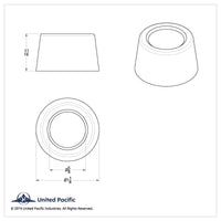 United Pacific - Chrome Round Dash Indicator Light Trim for 1967-1987 Peterbilt 359