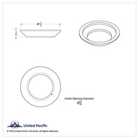 United Pacific - Parking Brake Bezel For Kenworth (Card of 2)