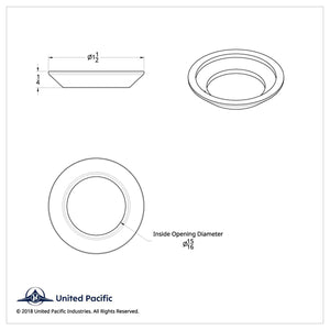 United Pacific - Parking Brake Bezel For Kenworth (Card of 2)