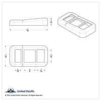 Chrome Plastic Switch Trim For 2001-2010 International 9900i/9400i/9200i - Wiper/Washer