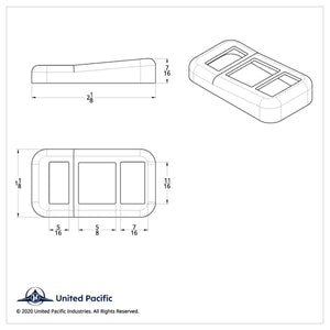 Chrome Plastic Switch Trim For 2001-2010 International 9900i/9400i/9200i - Wiper/Washer