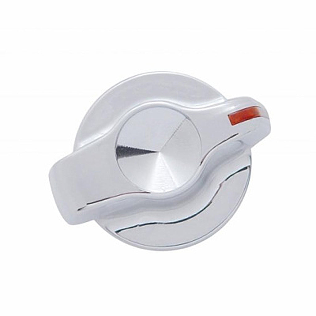 United Pacific - Chrome Plastic A/C Control Knob with Crystal (Amber, Blue, Green, Purple, Red or Indented-No Crystal)