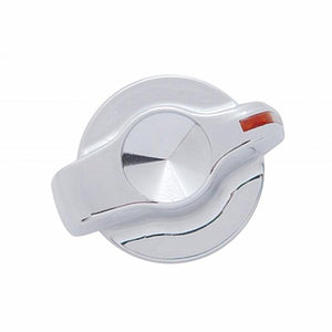 United Pacific - Chrome Plastic A/C Control Knob with Crystal (Amber, Blue, Green, Purple, Red or Indented-No Crystal)