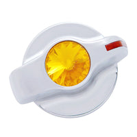 United Pacific - Chrome Plastic A/C Control Knob with Crystal (Amber, Blue, Green, Purple, Red or Indented-No Crystal)
