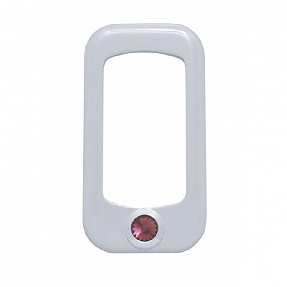 Rocker Switch Bezel For Peterbilt/ Kenworth With Copper, Clear, Purple or Red Crystal (3-Pack)