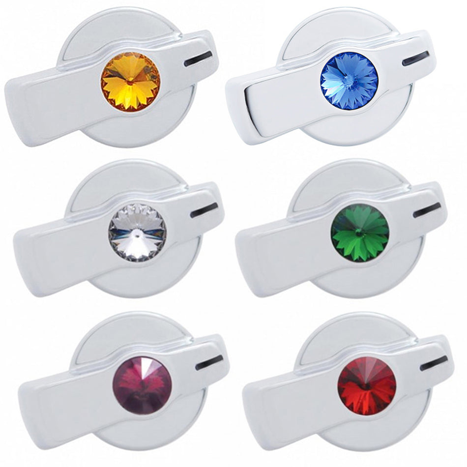 A/C Knob For Freightliner (Older Model) - Amber, Blue, Clear, Green, Purple or Red Crystal