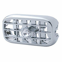 Chrome Plastic A/C Vent With Color Crystal For Peterbilt (2006+) - Amber, Blue, Clear, Green, Purple or Red Crystal