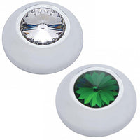 Compartment Knob Cover For 2006+ Peterbilt - Clear or Green Crystal (Card of 2)