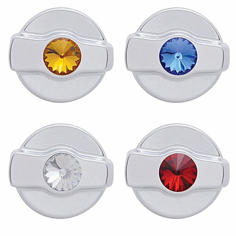 United Pacific - Wiper Dial Knob For Kenworth (Amber, Blue, Clear or Red Crystal)
