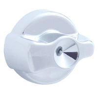 Chrome Plastic A/C Control Knob For Peterbilt (Indented, Amber, Blue, Clear, Green or Purple Crystal)