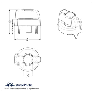 Chrome Plastic A/C Control Knob For Peterbilt (Indented, Amber, Blue, Clear, Green or Purple Crystal)