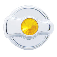 Chrome Plastic A/C Control Knob For Peterbilt (Indented, Amber, Blue, Clear, Green or Purple Crystal)