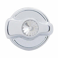 Chrome Plastic A/C Control Knob For Peterbilt (Indented, Amber, Blue, Clear, Green or Purple Crystal)