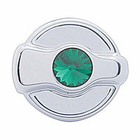 Chrome Plastic A/C Control Knob For Peterbilt (Indented, Amber, Blue, Clear, Green or Purple Crystal)