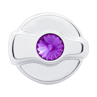 Chrome Plastic A/C Control Knob For Peterbilt (Indented, Amber, Blue, Clear, Green or Purple Crystal)