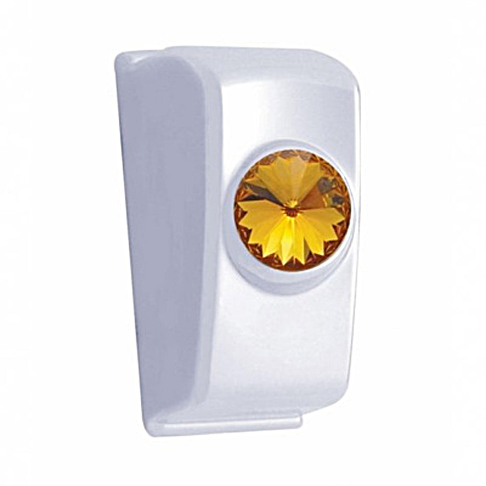 Chrome Rocker Switch Plug For 2006+ Kenworth (Amber, Blue, Clear, Green, Purple or Red Crystal)