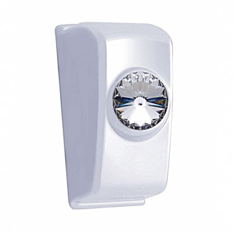 Chrome Rocker Switch Plug For 2006+ Kenworth (Amber, Blue, Clear, Green, Purple or Red Crystal)