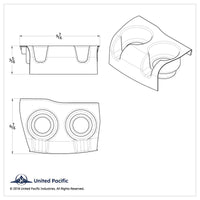 Chrome Plastic Cup Holder For Kenworth W900/T800 (2006+) And T660 (2007-2017)