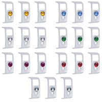 Rocker Switch Cover With Amber Crystal For 2006+ Kenworth (Card Of 3)