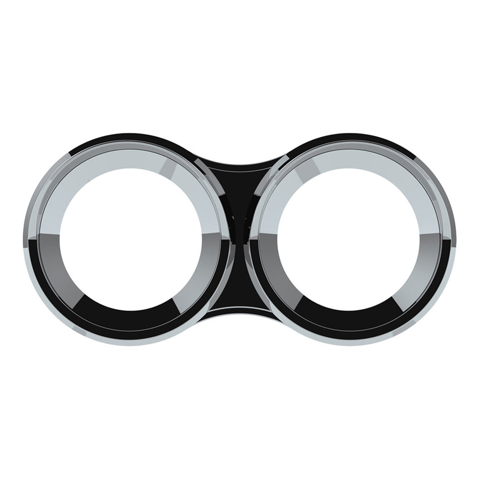 Small 2 Gauge Cluster Bezel With Visor For 2006+ Kenworth