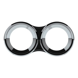 Small 2 Gauge Cluster Bezel With Visor For 2006+ Kenworth